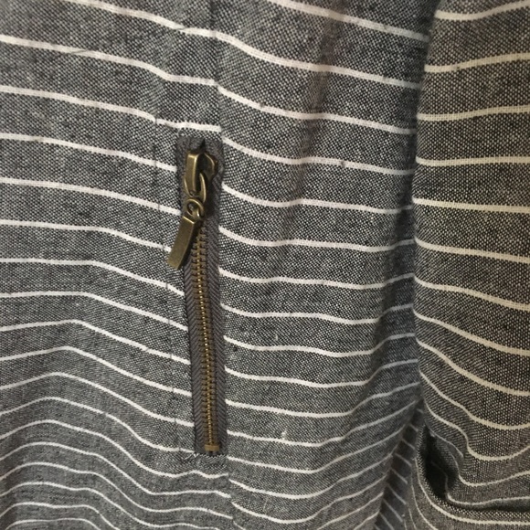 Black & white striped hooded swing zip jacket - Picture 2 of 7